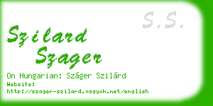 szilard szager business card