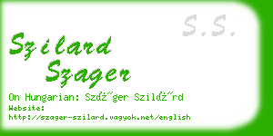 szilard szager business card